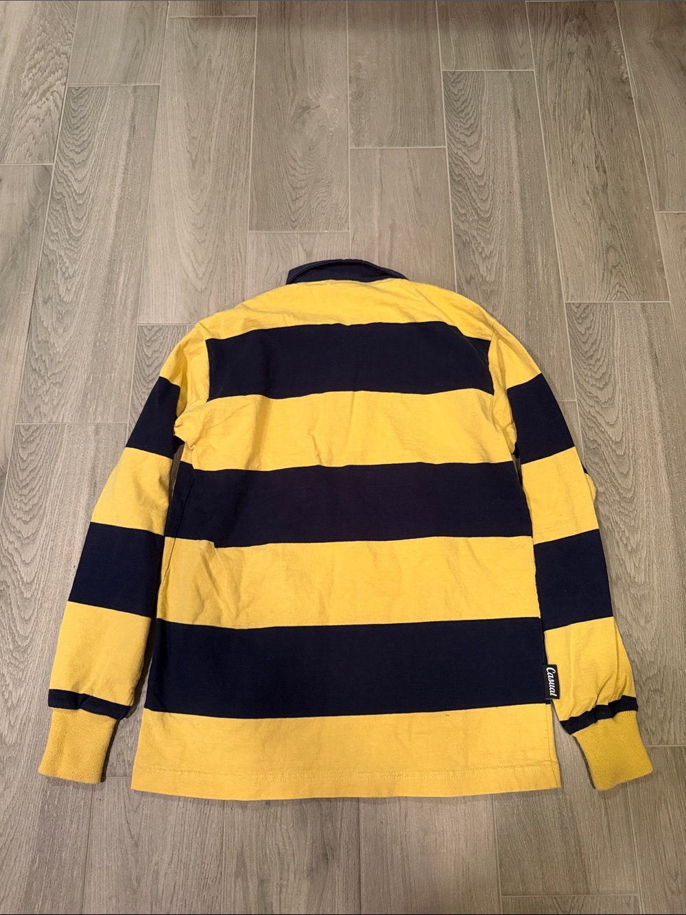 Barbarian Casual Men’s Blue and Yellow Michigan Rugby Shirt Size: M - Picture 2 of 4